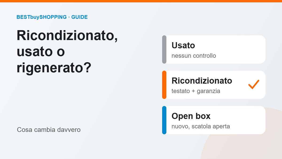 Ricondizionato, usato o rigenerato: che differenza c'è?